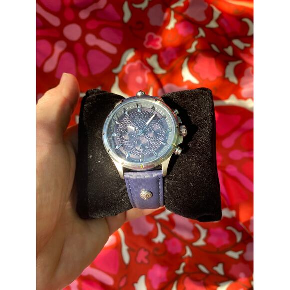 Versus Versace Men's Navy 45 mm Chrono Lion Watch VSPBH7121 MSRP $280 - Picture 8 of 8